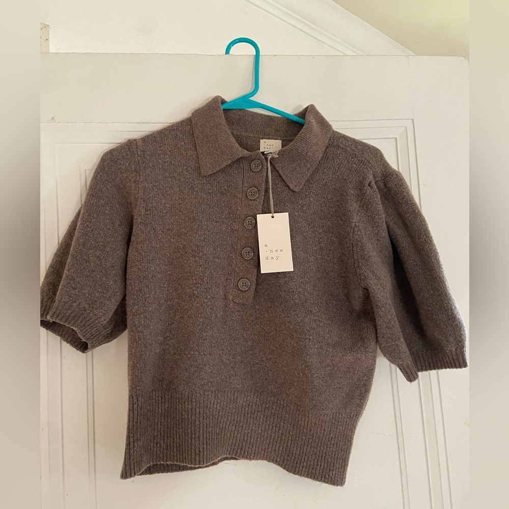 A New Day Kids Taupe Knit Sweater